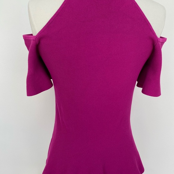 Ann Taylor exposed shoulder peplum top - Picture 6 of 8